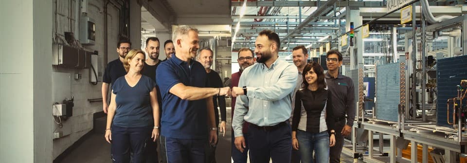 A equipa da Vaillant na fábrica de produção